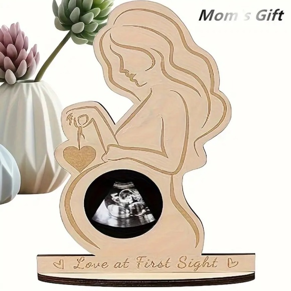 NEW! Mom and Baby Ultrasound Wooden Picture Frame! - Picture 1 of 6